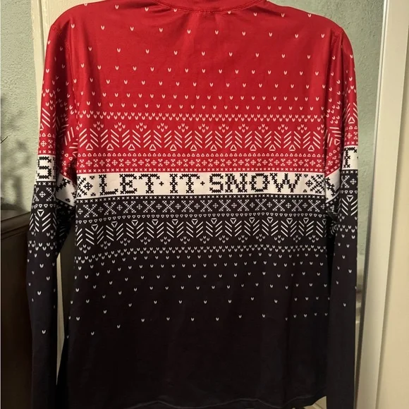 Krimson Klover Large Red and Black Quarter Zip-Up Base layer top - Picture 3 of 6